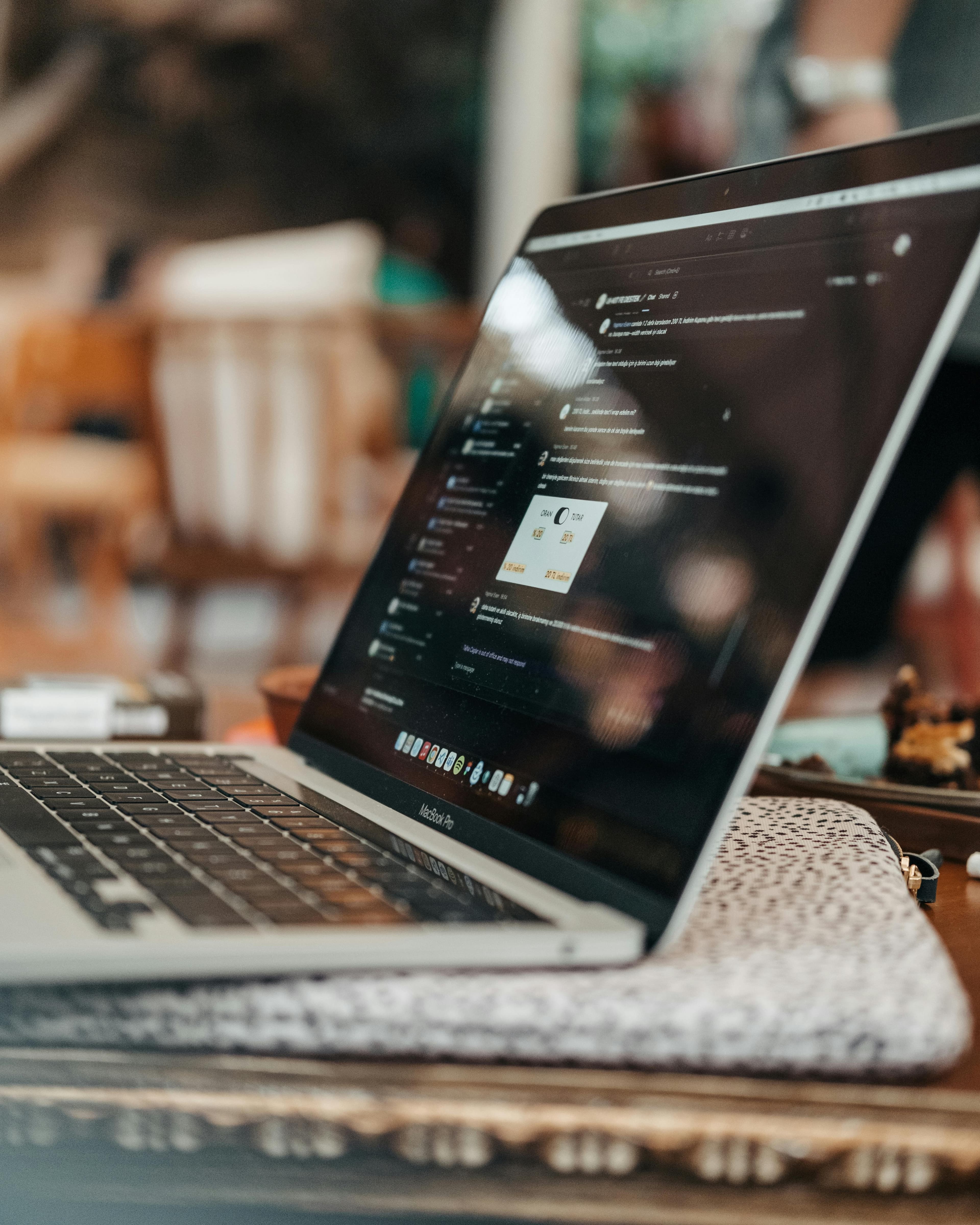 Employee learning at laptop